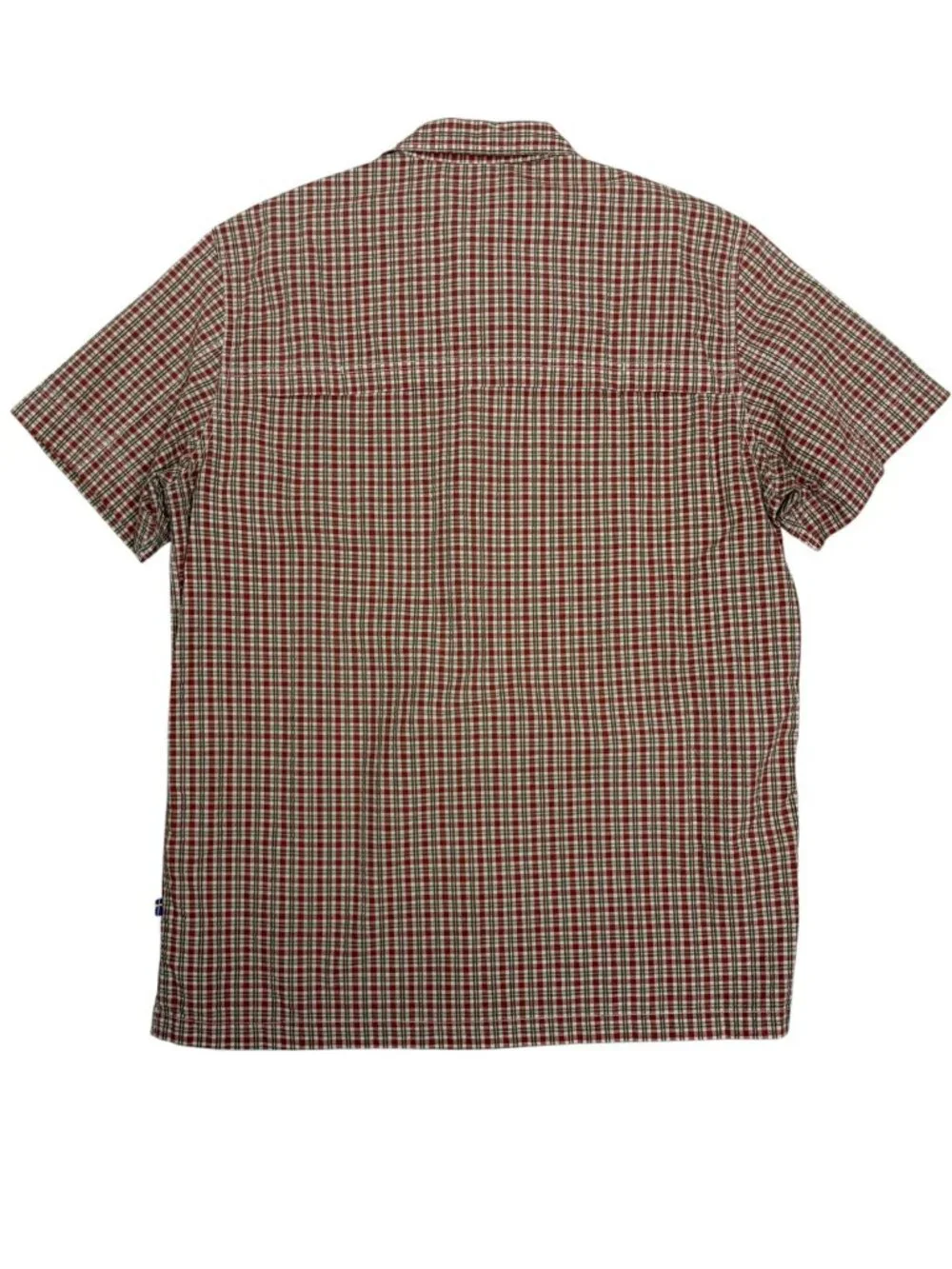 FJALLRAVEN Plaid Shirt Luxury SVANTE SEERSUCKER Short Sleeve Tee Mens Large